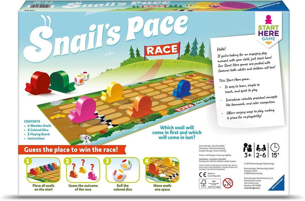 Ravensburger - Snail's Race Board Game - Li'l Treasures NZ